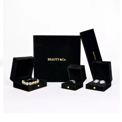 Eigenmarke PU-Samt-Halsketten-Geschenkbox, Luxusschmuck-Verpackengeschenkbox