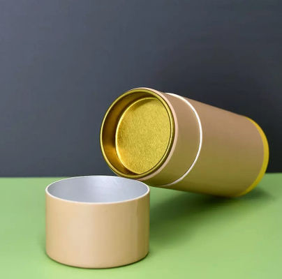 Kundengebundener Pappzylinderförmiger Verpackenkasten mit Metalldeckeln nach innen