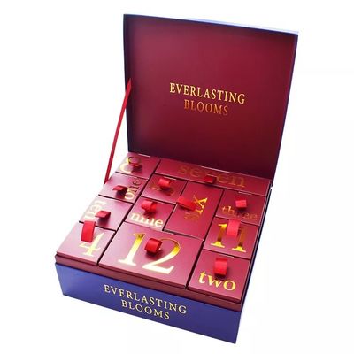 CMYK-/Pantone-Pappweihnachtskalender-Geschenkbox für Plätzchen-Süßigkeit