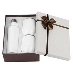 Wein-Glas-Geschenk 500ml 12oz stellte Kasten-Stemless Edelstahl Isoliersublimation ein