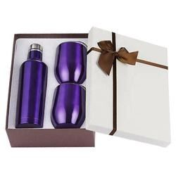 Wein-Glas-Geschenk 500ml 12oz stellte Kasten-Stemless Edelstahl Isoliersublimation ein