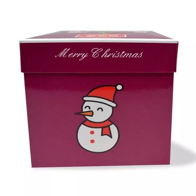 CMYK-Offsetdruck-Weihnachtspappgeschenkboxen 6 x 3,5 x 3,5 Zoll