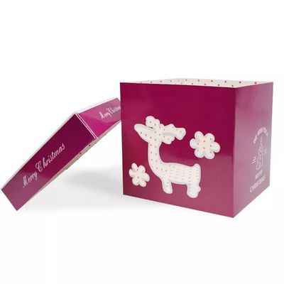 CMYK-Offsetdruck-Weihnachtspappgeschenkboxen 6 x 3,5 x 3,5 Zoll