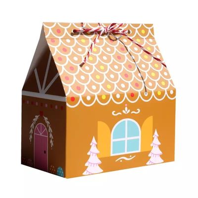 Haus formen Weihnachtsgeschenkboxen für Süßigkeits-Wegwerfpappe