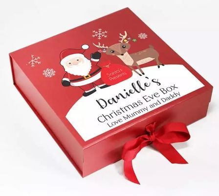 Kundenspezifisches Logo Papp-Weihnachts-Eve Sweet Box Gravure Printings