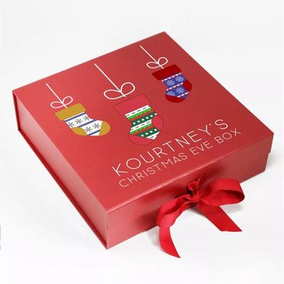 Kundenspezifisches Logo Papp-Weihnachts-Eve Sweet Box Gravure Printings