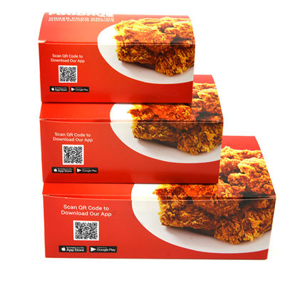 Kundengebundener Verpacken- der Lebensmittelkasten-recyclebarer Fried Chicken Box MITNEHMERSGS