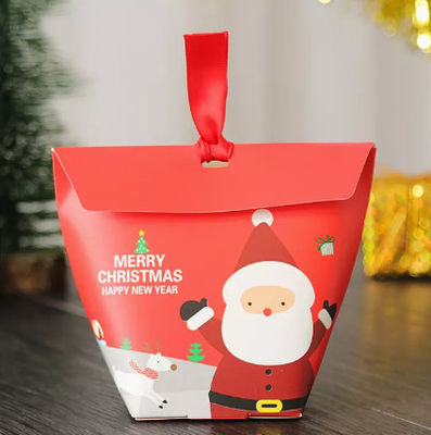 6*6*10cm Papierweihnachtsgeschenk-Süßigkeits-Kasten Santa Claus Printing