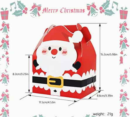 Tiefdruck-Weihnachtskarton-Geschenkboxen 12 * 10cm Weihnachtsverzierungs-Kasten